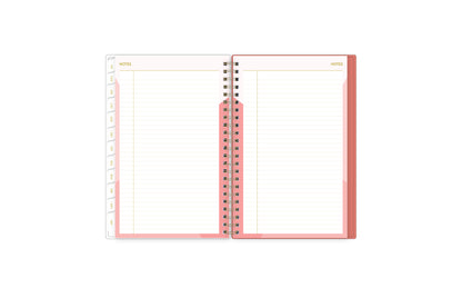 Lined notes pages on the 2023-2024 weekly monthly planner for July to June