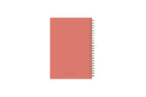 2023-2024 weekly monthly academic school planner featuring twin wire-o binding and a coral back cover in 5x8 planner size