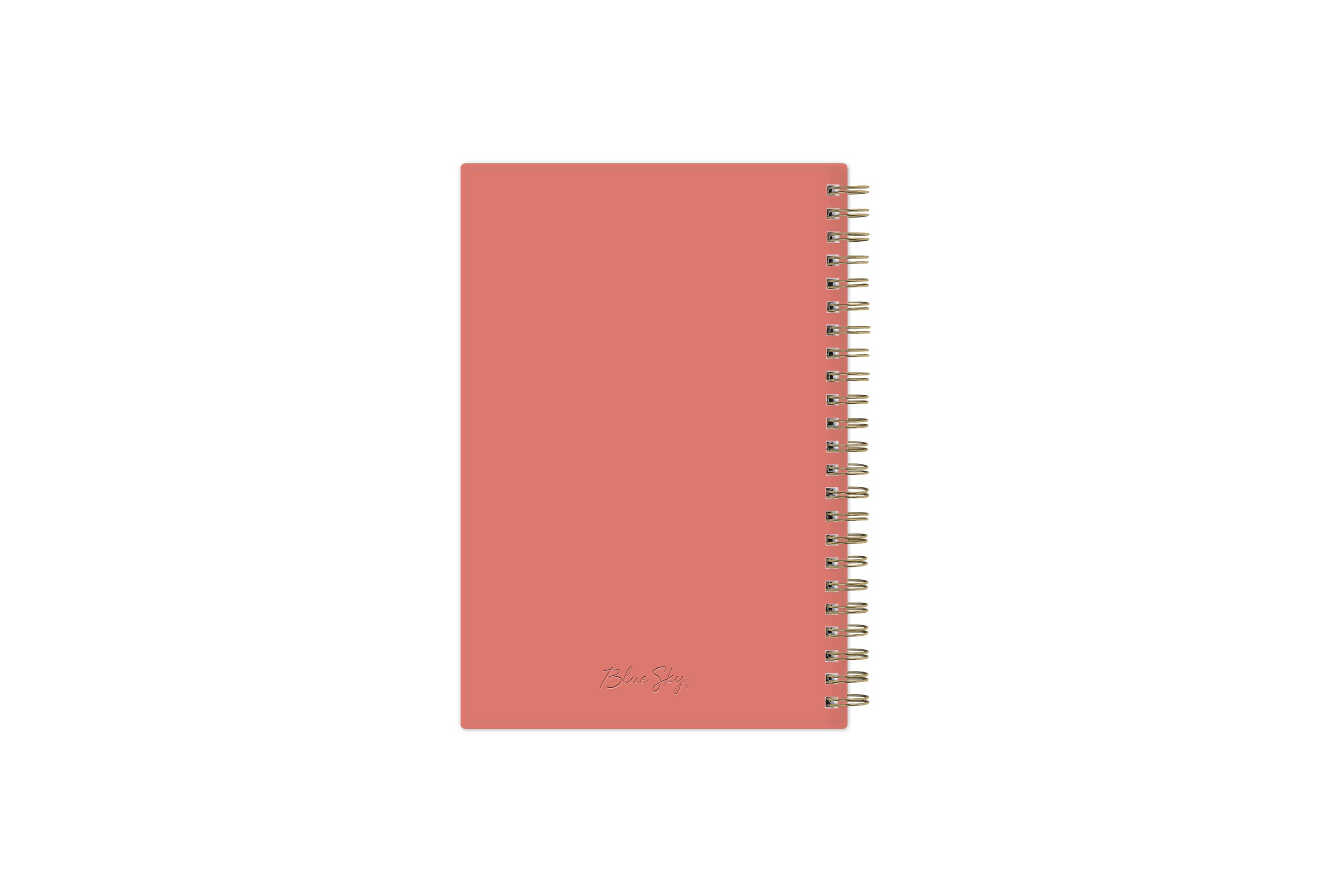 2023-2024 weekly monthly academic school planner featuring twin wire-o binding and a coral back cover in 5x8 planner size