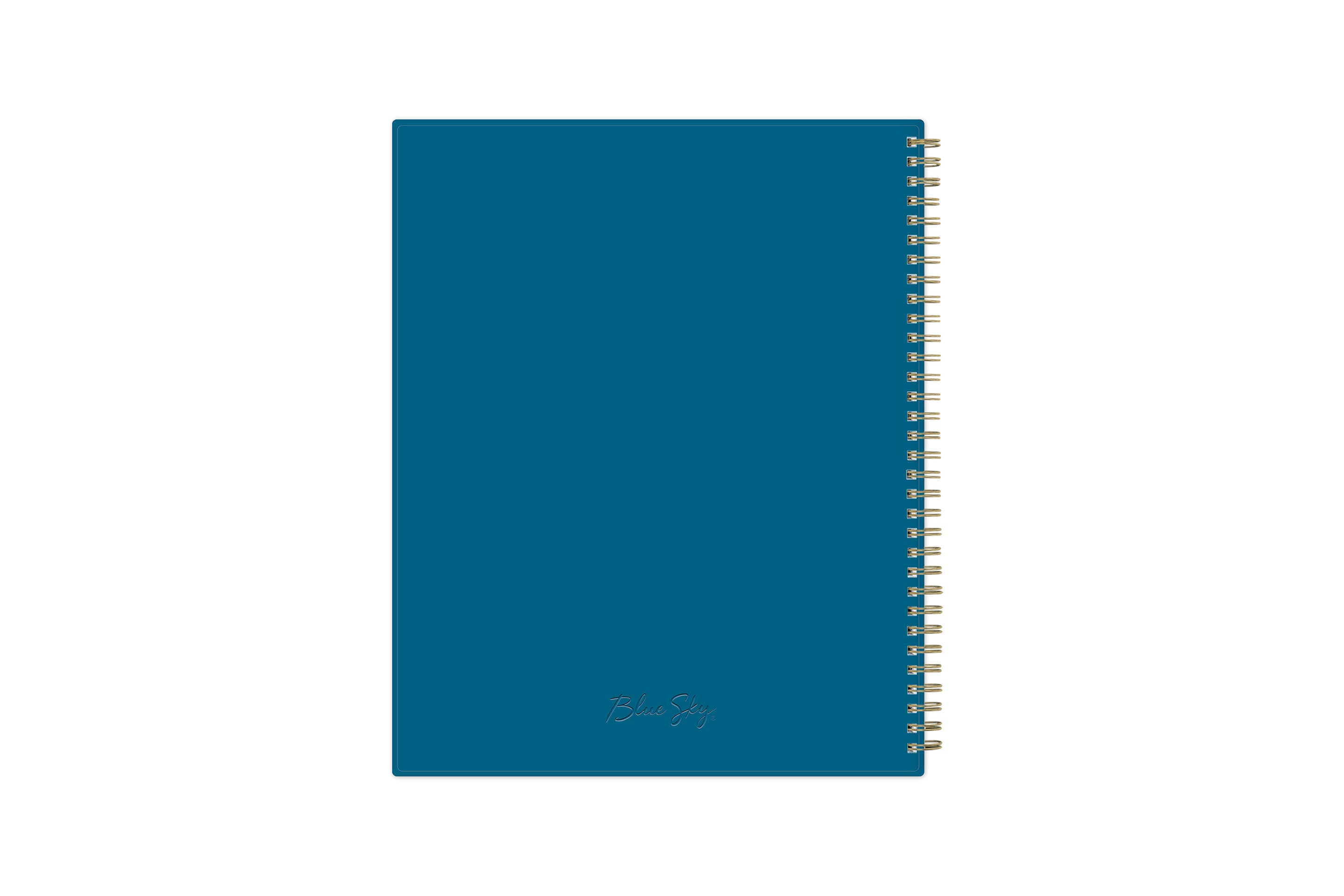 2025-2026 weekly monthly academic school planner featuring twin wire-o binding and a blue back cover in 8.5x11 planner size