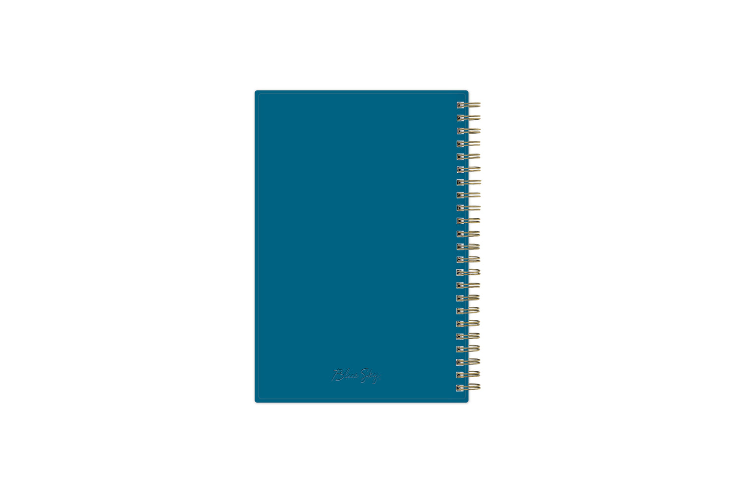 2023-2024 weekly monthly academic school planner featuring twin wire-o binding and a blue back cover in 5x8 planner size