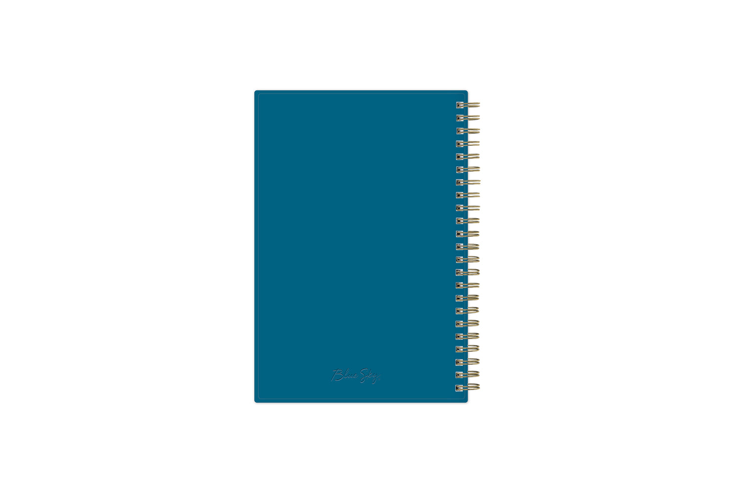 2025-2026 weekly monthly academic school planner featuring twin wire-o binding and a blue back cover in 5x8 planner size