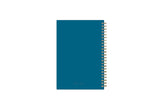 2023-2024 weekly monthly academic school planner featuring twin wire-o binding and a blue back cover in 5x8 planner size