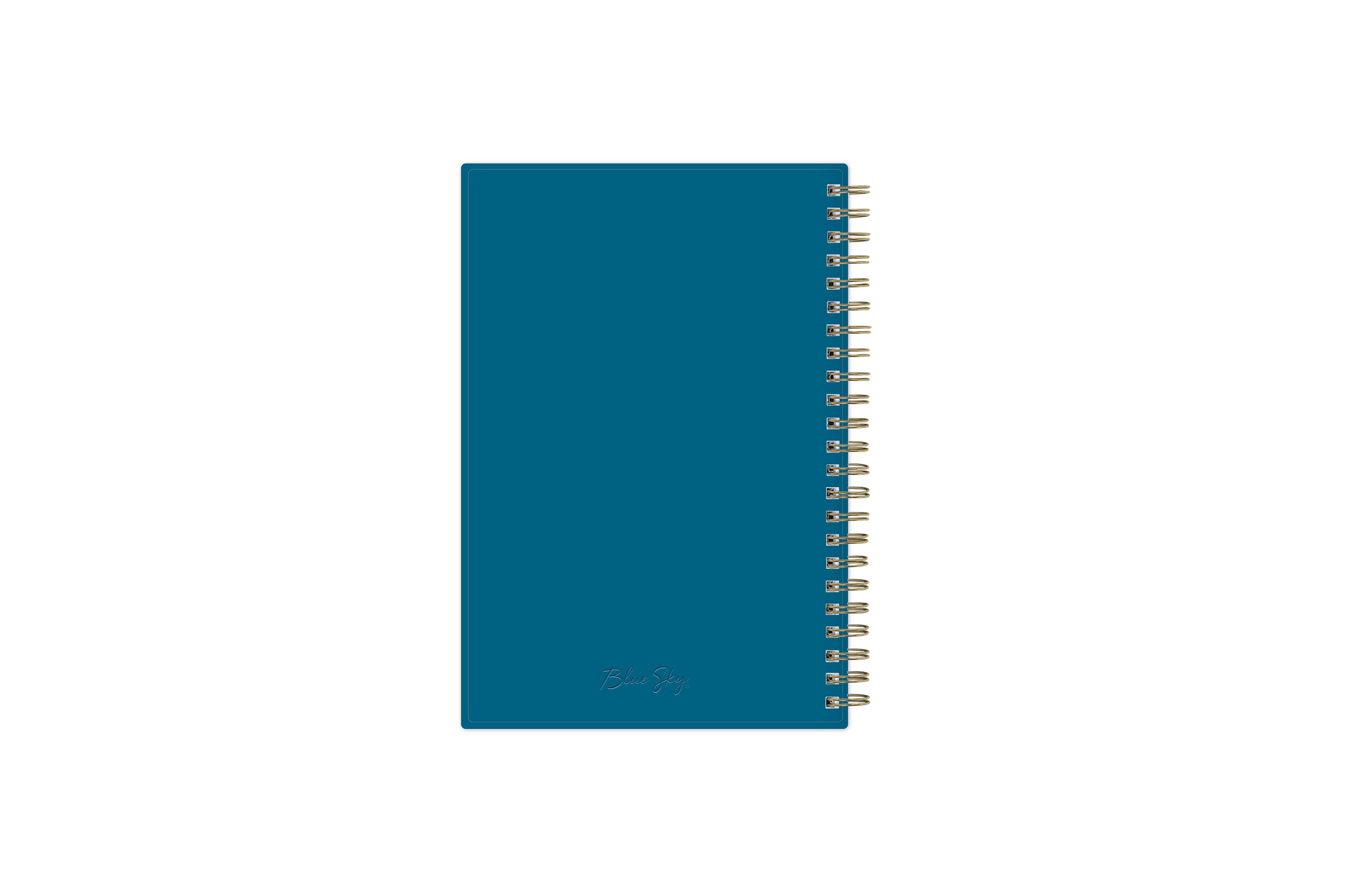 2023-2024 weekly monthly academic school planner featuring twin wire-o binding and a blue back cover in 5x8 planner size