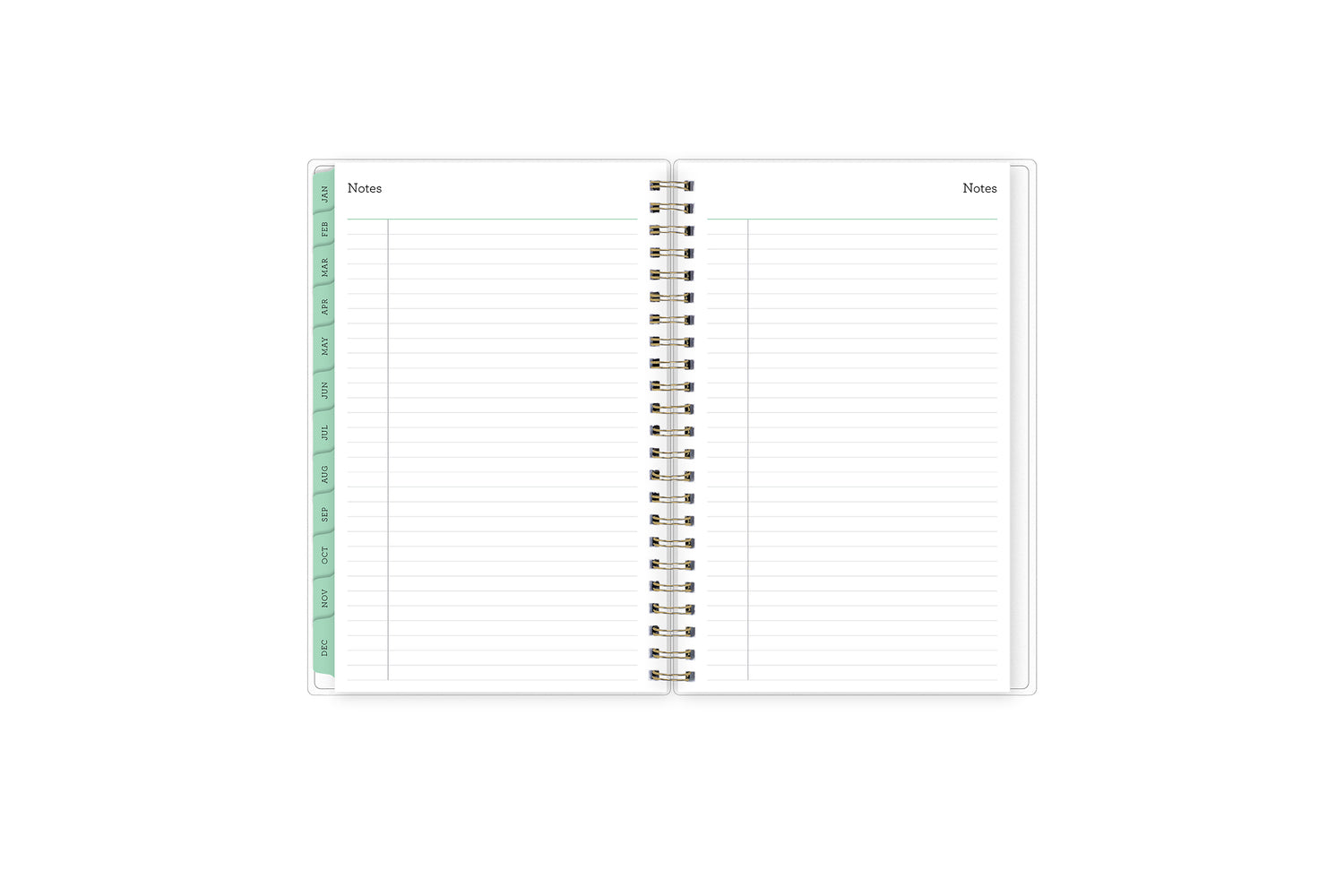 weekly monthly planner featuring ample lined writing space
