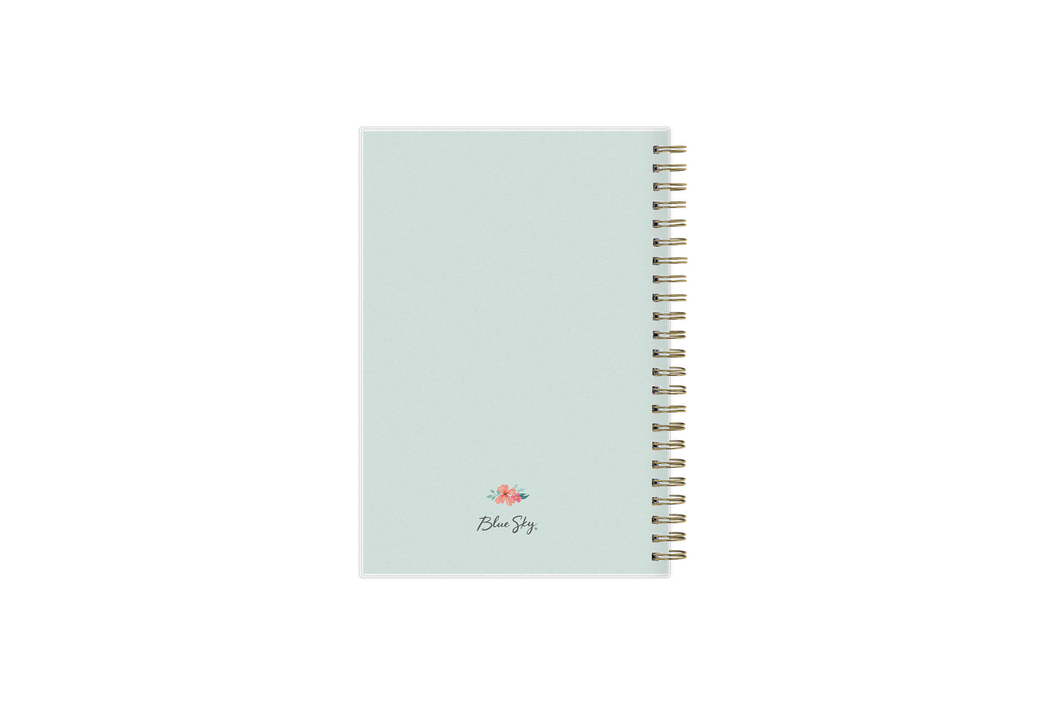 January 2024 to December 2024 weekly planner featuring a solid flexible mint back cover, gold twin wire-o, and a compact 5x8 size planner