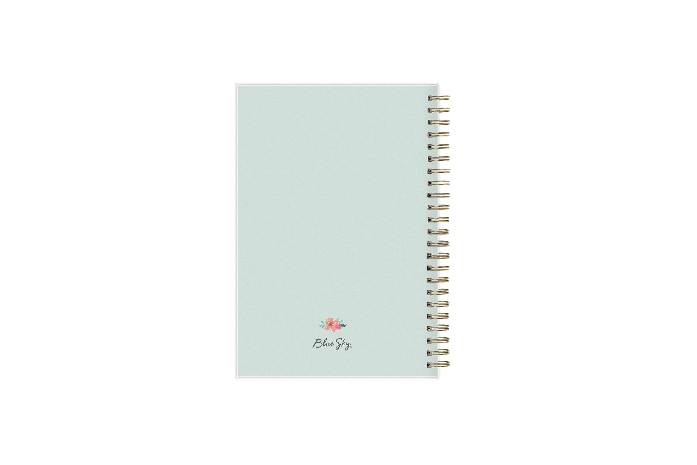 January 2024 to December 2024 weekly planner featuring a solid flexible mint back cover, gold twin wire-o, and a compact 5x8 size planner
