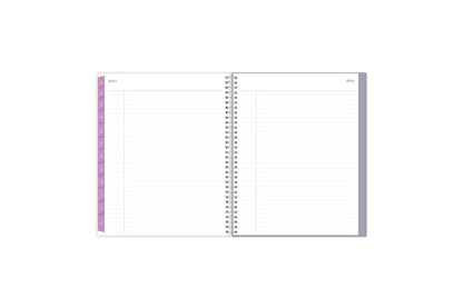 weekly monthly planner featuring ample lined writing space