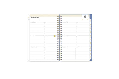 2023-2024 weekly monthly planner featuring weekly spread with notes, bullet points, to do&