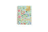2023-2024 weekly monthly academic planner for the school year in mint background and floral patterns in 5.875x8.625 size, gold wire binding