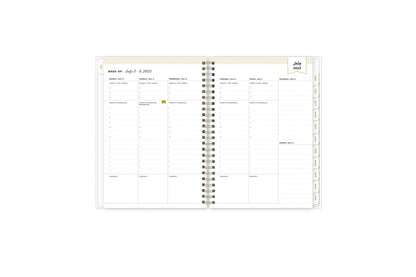 2023-2024 weekly monthly planner featuring weekly spread with notes, bullet points, to do&