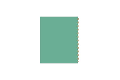 weekly monthly academic school planner featuring twin wire-o binding and a mint back cover in 8.5x11 planner size