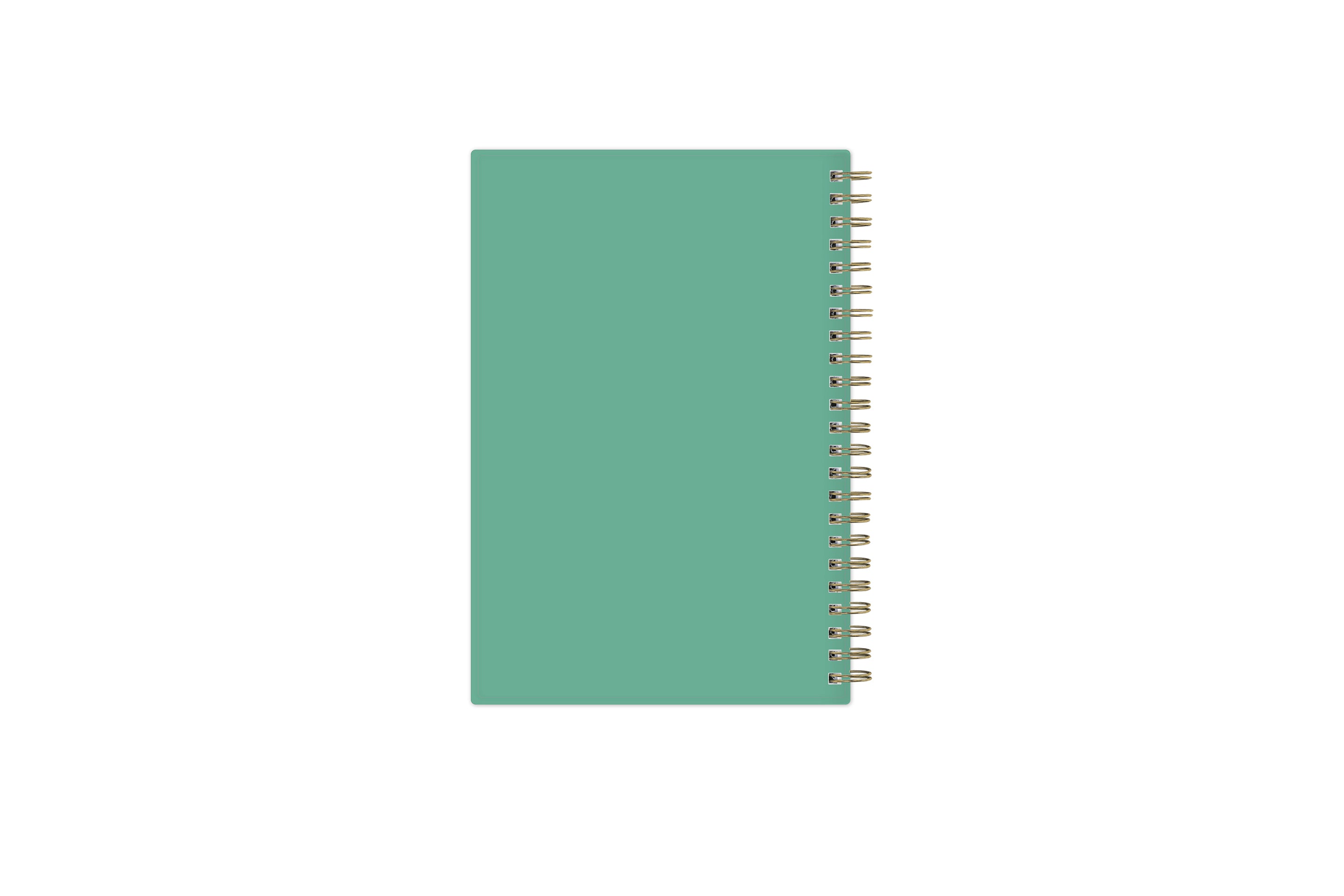 2023-2024 weekly monthly academic school planner featuring twin wire-o binding and a mint back cover in 5x8 planner size