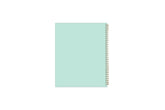 day designer for blue sky 8.5x11 weekly and monthly planner with gold wire-o binding and mint background