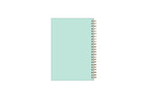 day designer for blue sky 5x8 weekly and monthly planner with gold wire-o binding and mint background