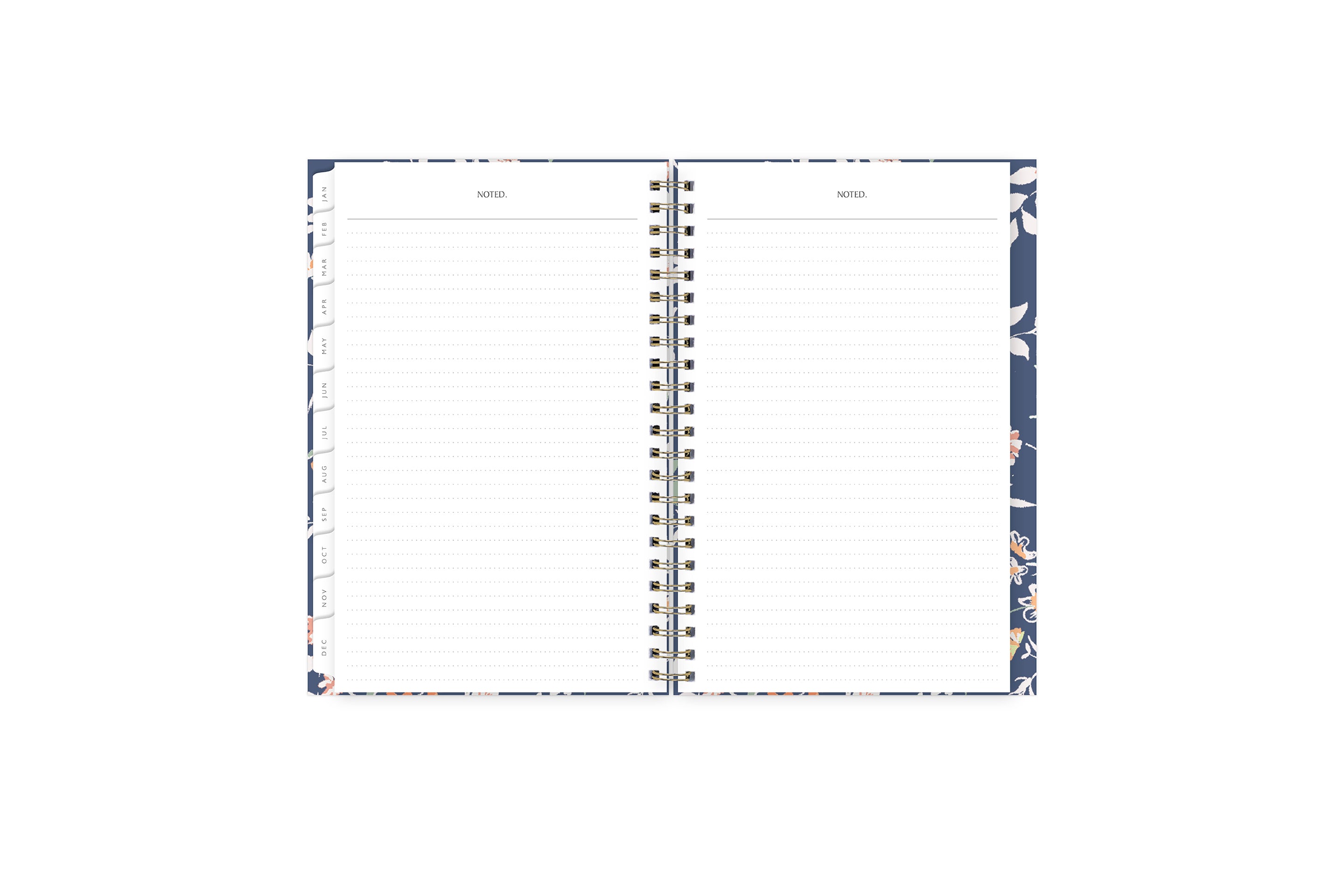2024 weekly monthly planner featuring ample dotted writing space
