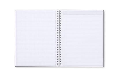 Ample lined writing space and graph sheet with subject and date header for notes, meetings, and writing down projects.