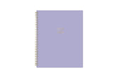 Solid lavender front cover and 2023-2024 printed academic year gold twin wire o binding