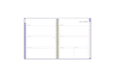 2023-2024 academic planner weekly spread with blank writing space, soft pink monthly tabs