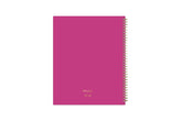 kelly ventura planner featuring a hot pink back cover and gold twin wire-o binding