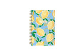 Front cover with lemonade design gold twin wire-o binding and 2023-2024 printed academic year