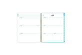 2023-2024 academic weekly monthly planner featuring a weekly spread grid blank notes, to-do list, goals, mint tabs, and reference calendars in 8.5x11 planner size