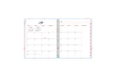 Monthly spread view for July 2023 - June 2024 featuring boxes for each day and note taking academic planner