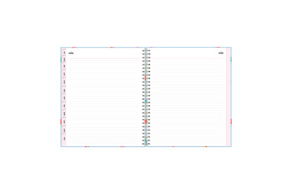 Lined notes pages on the 2023-2024 weekly monthly planner for July to June academic planner