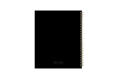 The January 2024 - December 2024 appointment book from Blue Sky features a flexible black back cover and gold silver wire-o binding