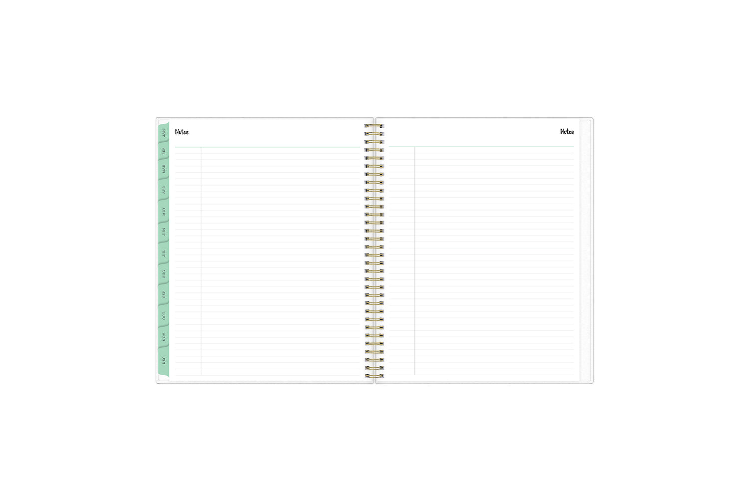weekly monthly planner featuring ample lined writing space