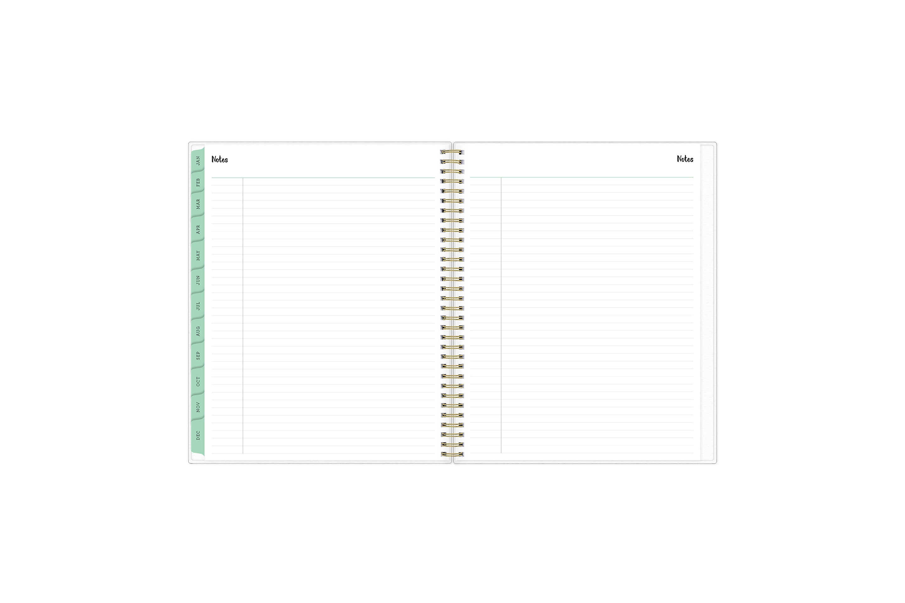 weekly monthly planner featuring ample lined writing space