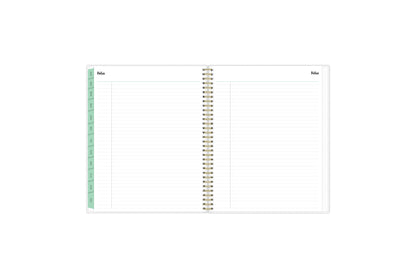 weekly monthly planner featuring ample lined writing space