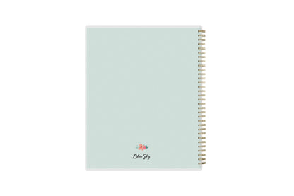 January 2024 to December 2024 weekly planner featuring a solid flexible mint back cover, gold twin wire-o, and a compact 5x8 size planner