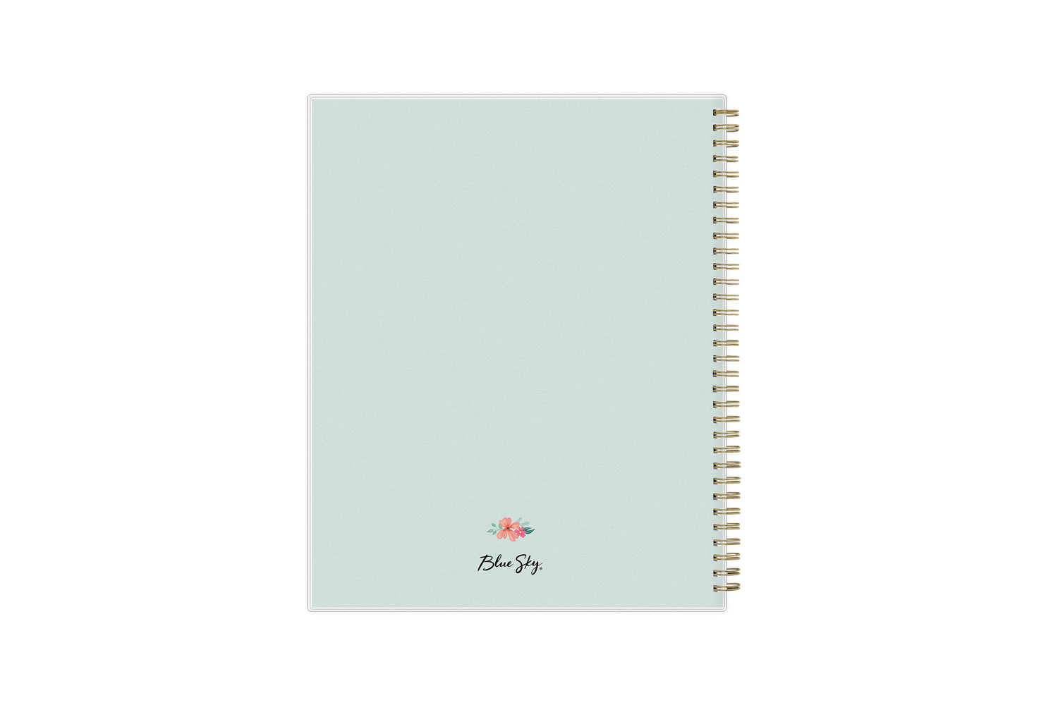 January 2025 to December 2025 weekly planner featuring a solid flexible mint back cover, gold twin wire-o, and a compact 5x8 size planner