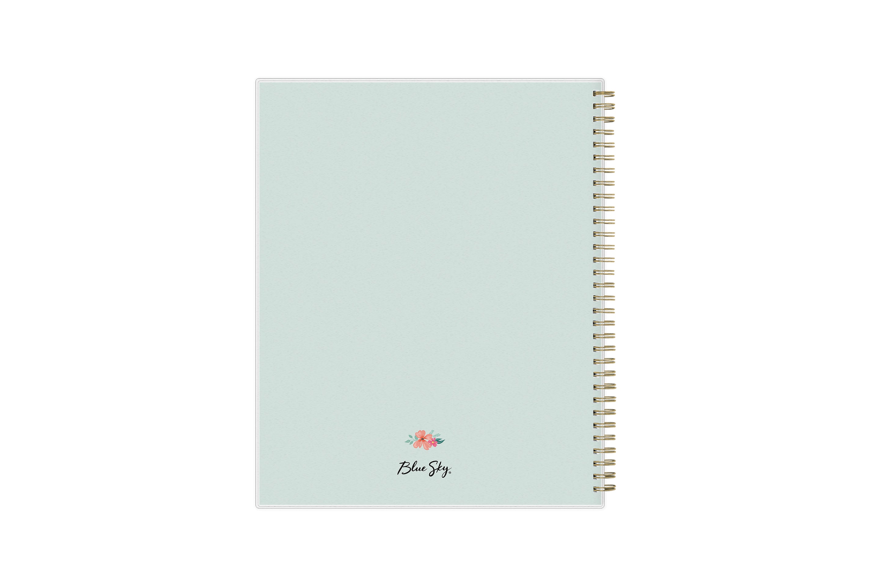 January 2025 to December 2025 weekly planner featuring a solid flexible mint back cover, gold twin wire-o, and a compact 5x8 size planner