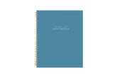 Solid oxford blue front cover with 2023 spelt out, gold twin wire o  binding in 8.5x11 planner size