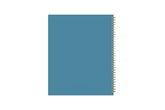Solid oxford blue back cover with 2023 spelt out, gold twin wire o binding in 8.5x11 planner size