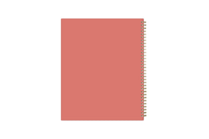 5x8 solid coral back cover with gold twin wire o binding 8.5x11