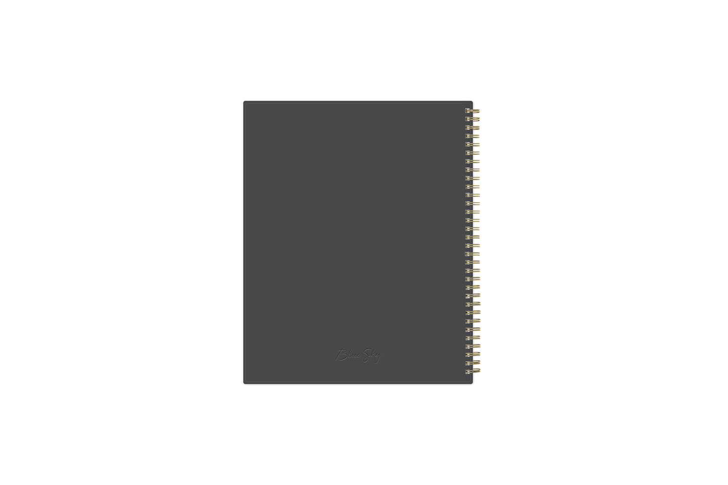 solid charcoal background 8.5x11 weekly monthly planner featuring a charcoal background
