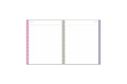 Lined notes pages on the 2023-2024 weekly monthly planner for July to June