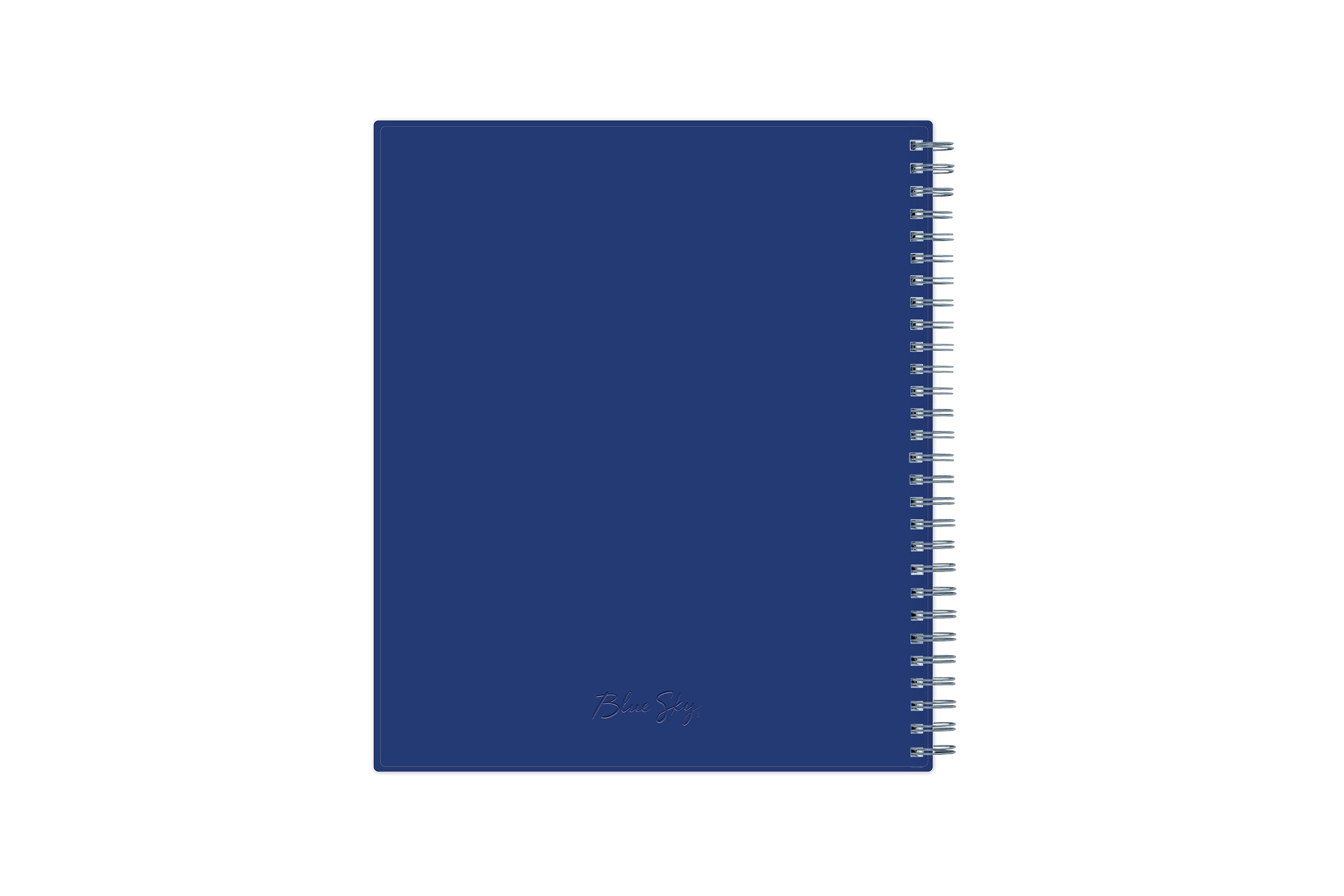 2023-2024 monthly academic school planner featuring twin wire-o binding and a blue back cover in 8x10 planner size
